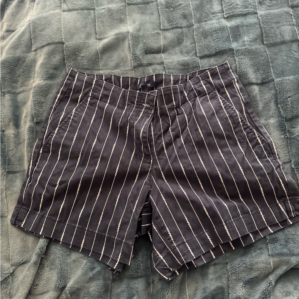 Nautica Navy and White Striped Shorts